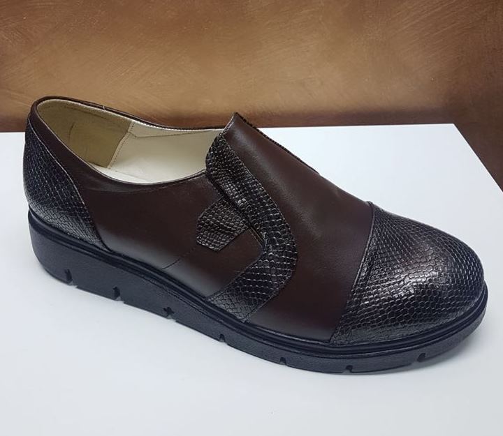 Pantofi dama piele croco maro Helga biashoes.ro imagine reduceri